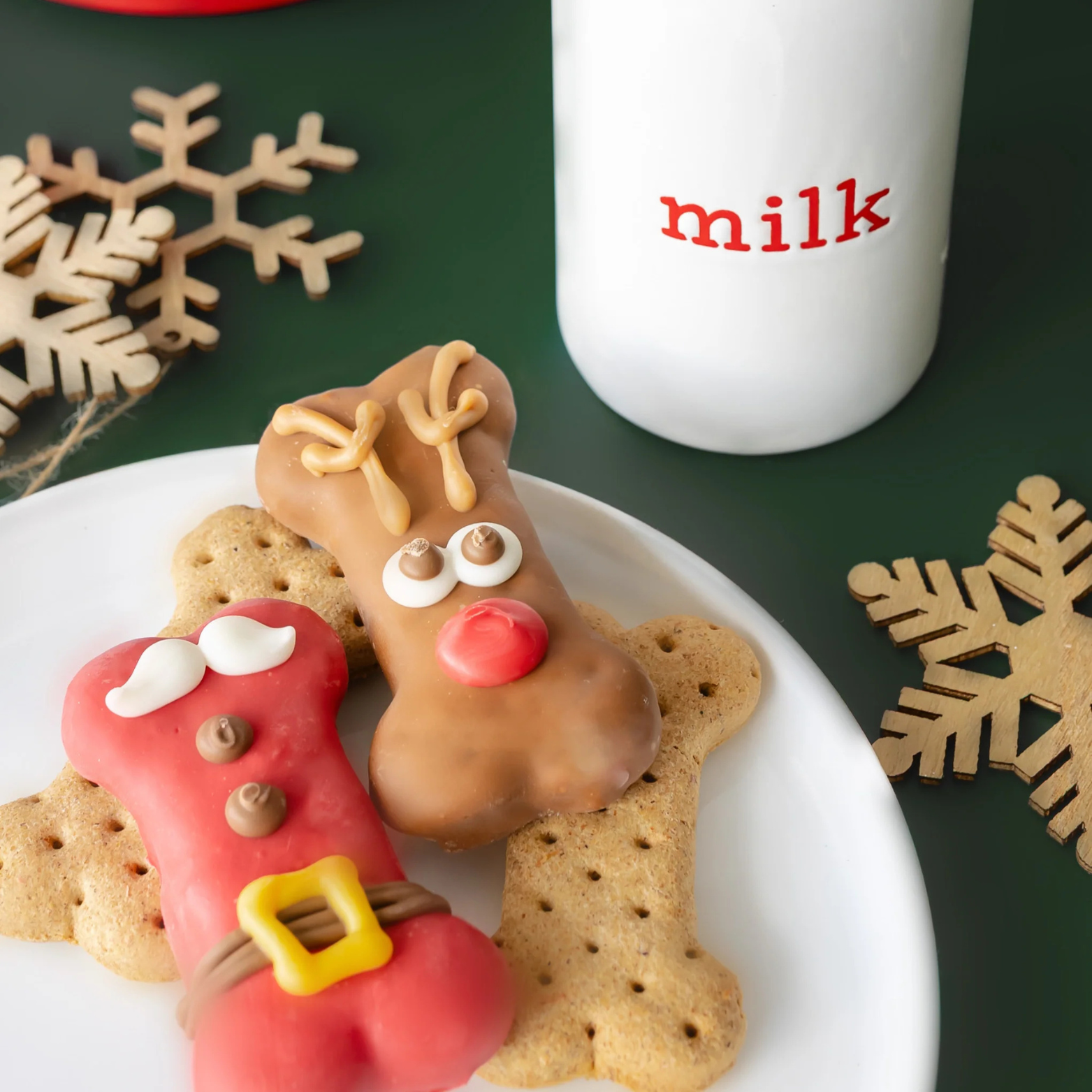 Bosco & Roxy's Jolly & Hoofy Small Bones 4pk Holiday Gourmet Cookie