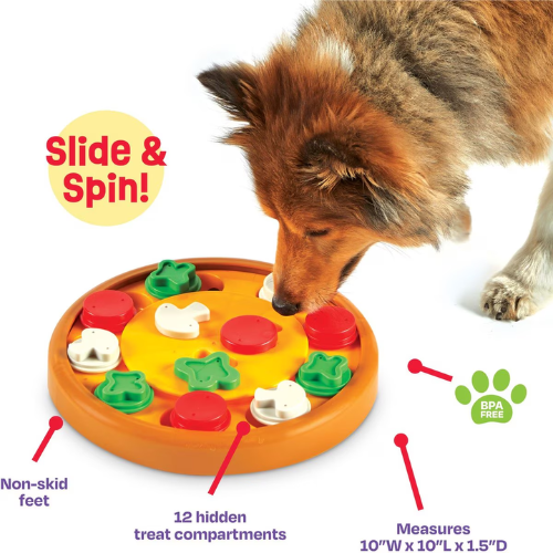 Brightkins Dog Pizza Party! Interactive Treat Puzzle Dog Toy