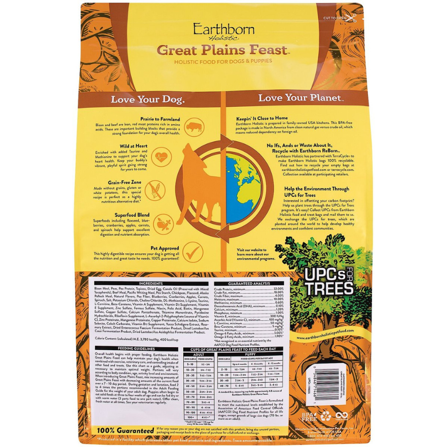Earthborn Holistic Great Plains Feast Grain-Free Natural Dry Dog Food - Mutts & Co.