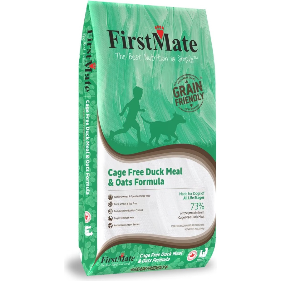 FirstMate Grain Friendly Cage Free Duck & Oats Dry Dog Food