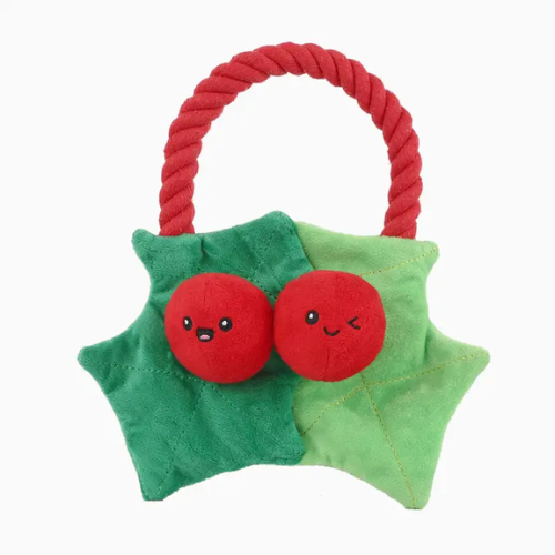 Hugsmart Pet Happy Woofmas Christmas Berry Rope Dog Toy
