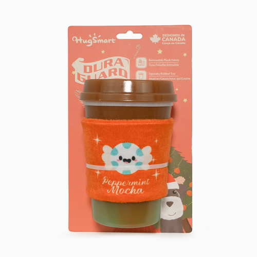 Hugsmart Pet Happy Woofmas Peppermint Mocha Latte Dog Chew Toy