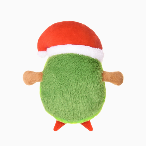 Hugsmart Pet Happy Woofmas Santa Avocado Plush Dog Toy