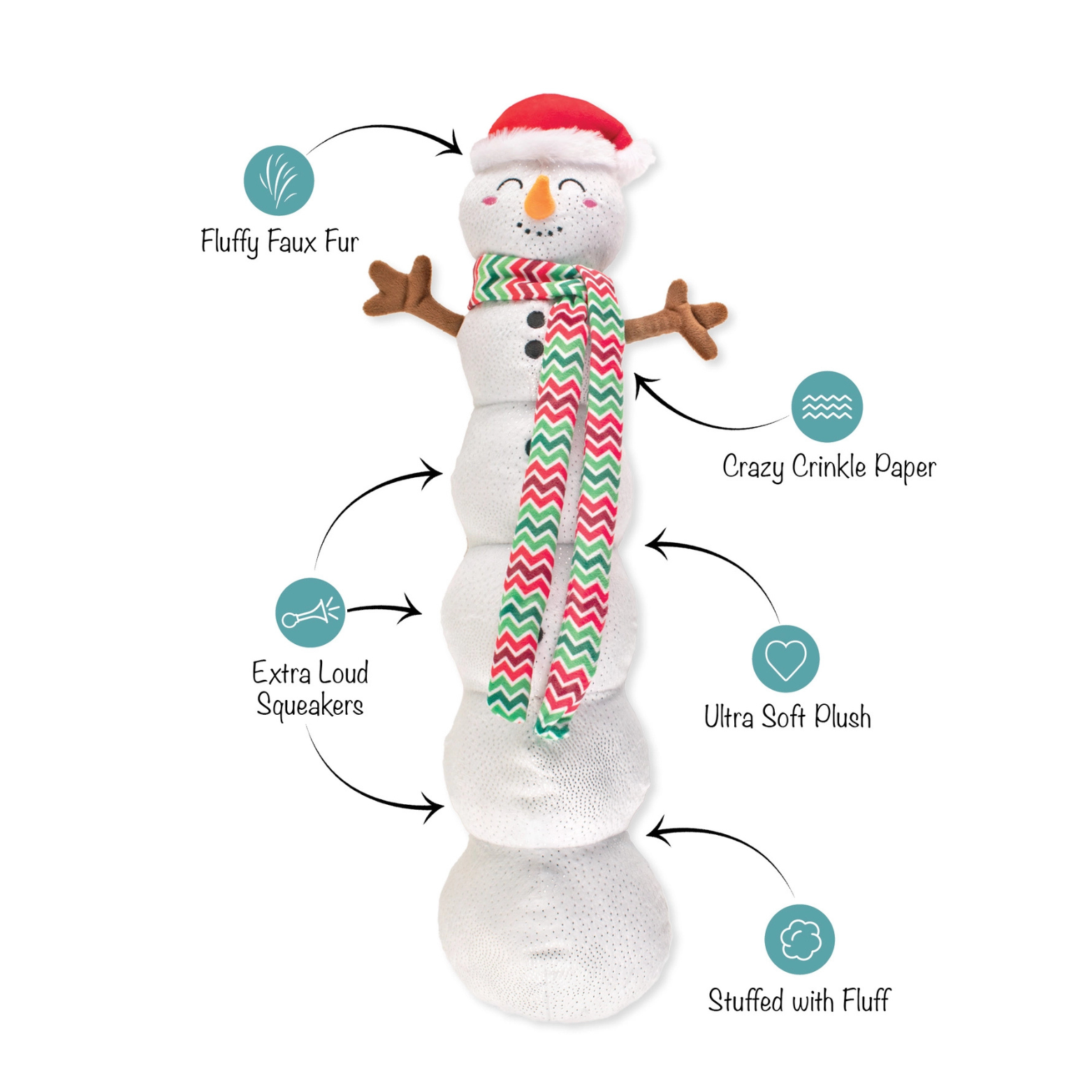 Pet Shop by Fringe Studio Snowball Party Plush Dog Toy, Large