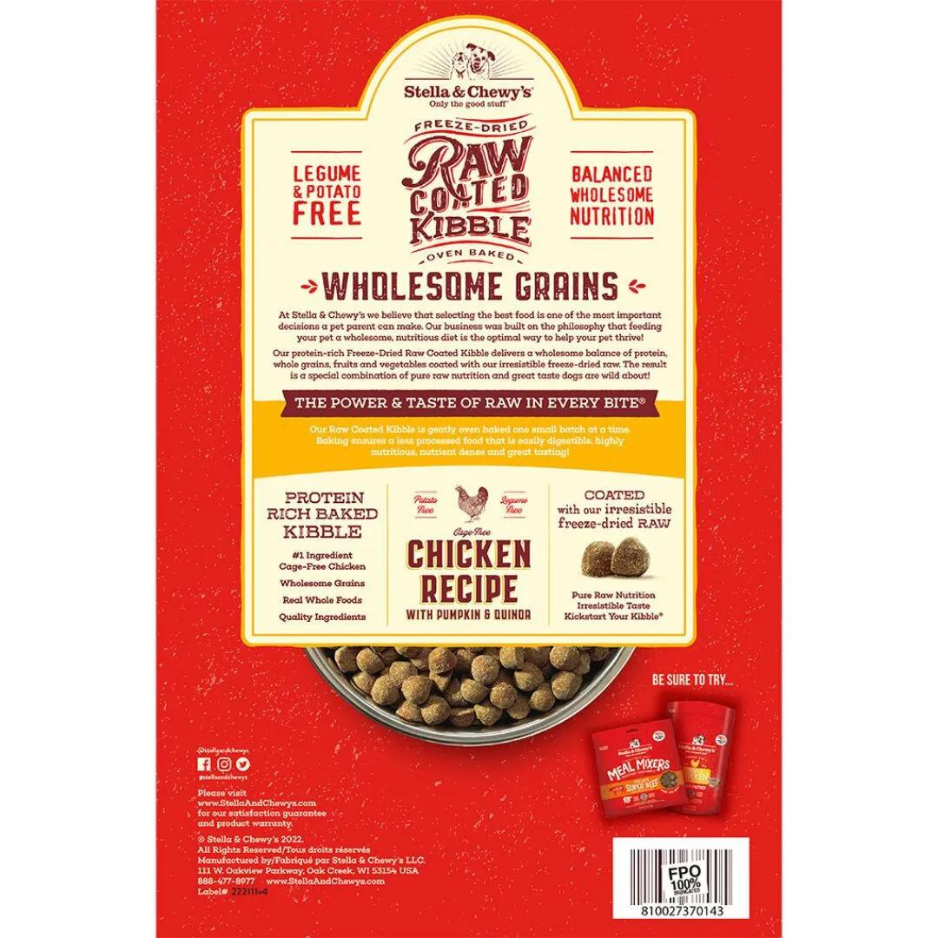 Stella & Chewy's Wholesome Grain Cage-Free Chicken Recipe Raw Coated Baked Kibble Dog Food