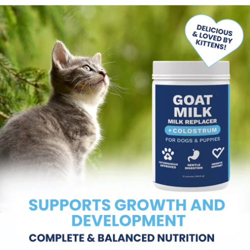 Under The Weather Goat Milk Replacer with Colostrum Powder for Kittens 12oz