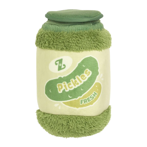 ZippyPaws Bungee Burrow Pickle Jar Plush Dog Toy