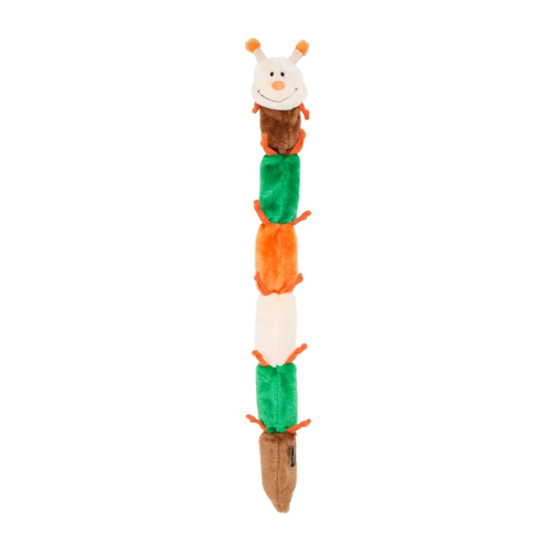 ZippyPaws Zippy Caterpillar Dog Toy, Forest Colors