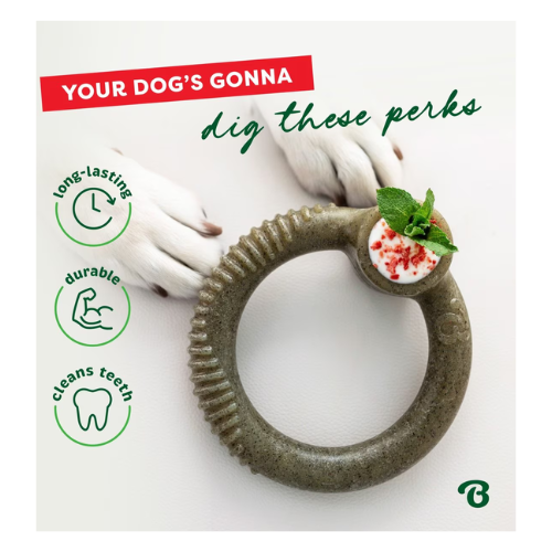 Benebone Peppermint Flavored Ring Dog Chew Toy
