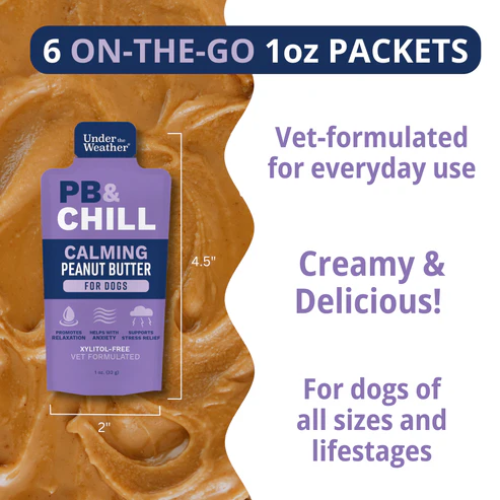 Under The Weather PB & CHILL™ Calming Peanut Butter For Dogs - 6 Packets