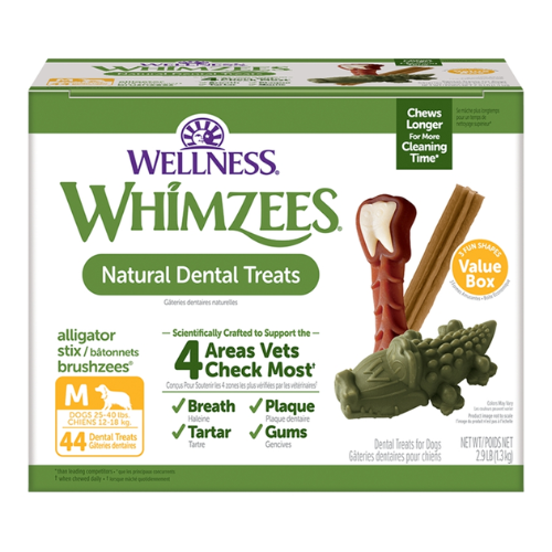 Whimzees Brushzees Dental Chews Natural Grain-Free Dental Dog Treats Value Box