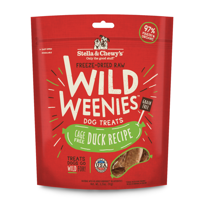 Stella & Chewy's Wild Weenies Duck Freeze-Dried Dog Treats 3.25 oz