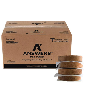 Answers Pet Food Detailed Formula Turkey Raw Frozen Dog Food Patties 20 lbs - Mutts & Co.