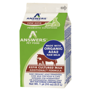 Answers Pet Food Raw Organic A2 Cows Milk Kefir, 1 Pint - Mutts & Co.