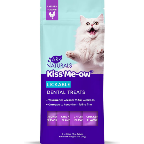 Ark Naturals Cat Dental Lickable Kiss ME-OW Chicken Cat Treats 2 oz