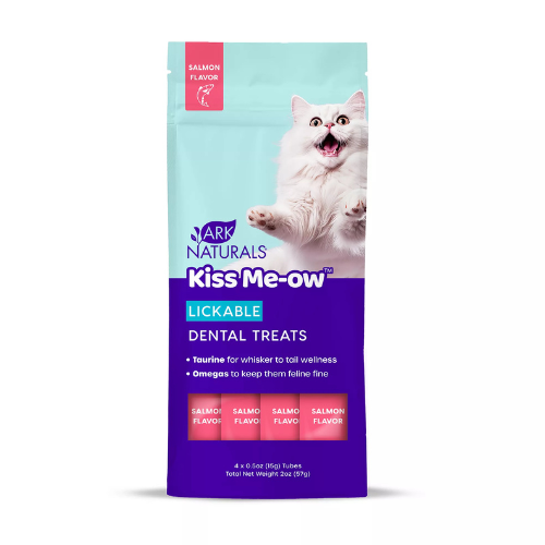 Ark Naturals Cat Dental Lickable Kiss ME-OW Salmon Cat Treats 2 oz