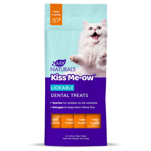Ark Naturals Cat Dental Lickable Kiss ME-OW Tuna Cat Treats 2 oz