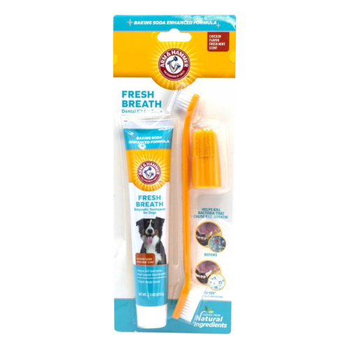 Arm & Hammer Fresh Breath Chicken Flavored Enzymatic Dog Dental Kit