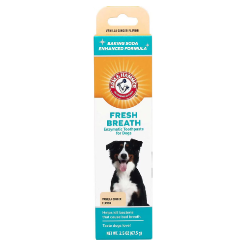 Arm & Hammer Fresh Breath Vanilla Ginger Flavored Enzymatic Toothpaste Dog Dental 2.5 oz