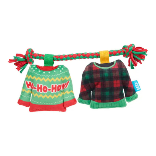 BARK Christmutts Sweaters Rope Dog Toy