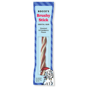 Bocce's Bakery Candy Cane Dental Stick Dog Treat .8 oz - Mutts & Co.