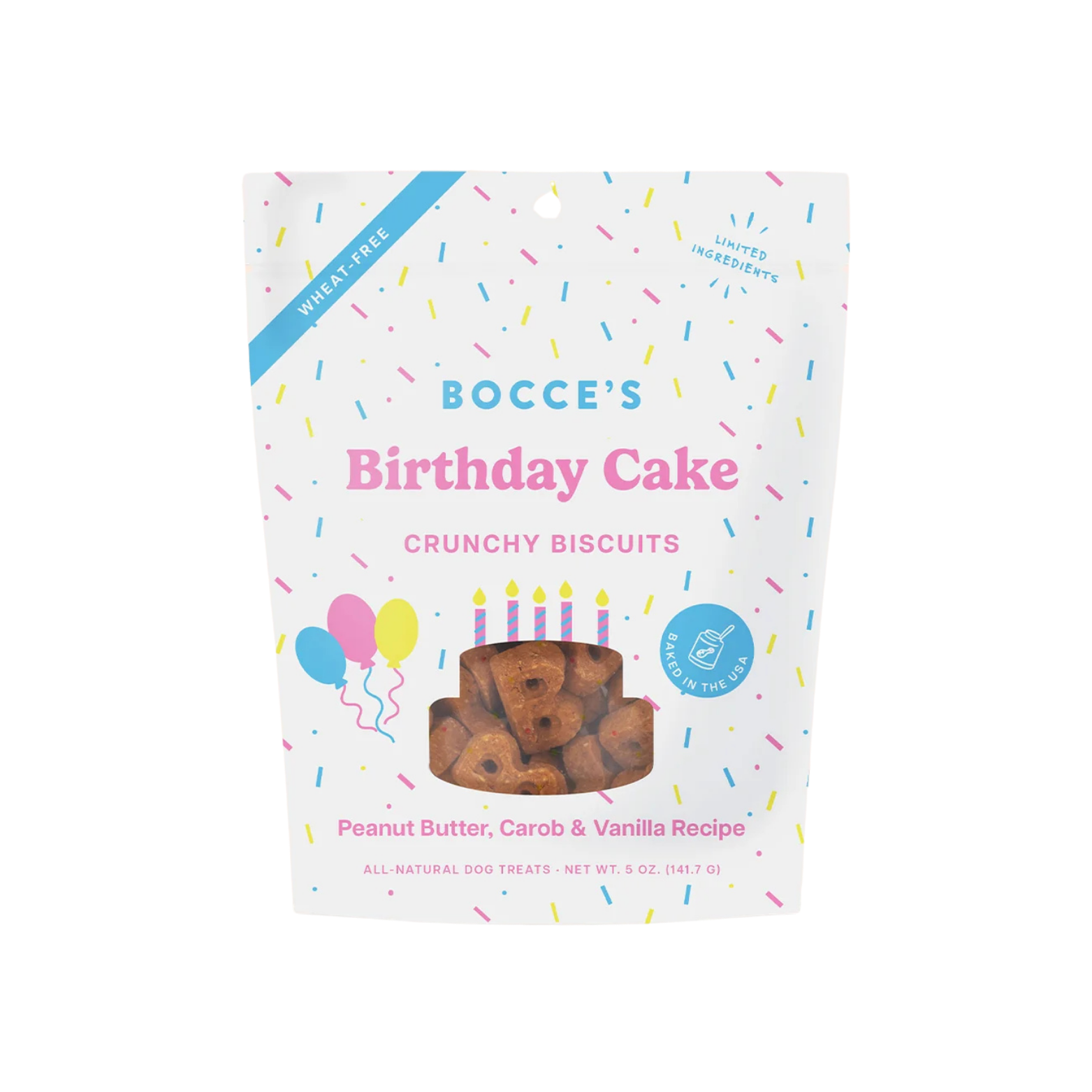 Bocce's Bakery Special Occasion Biscuits Birthday Cake Dog Treats, 5 oz