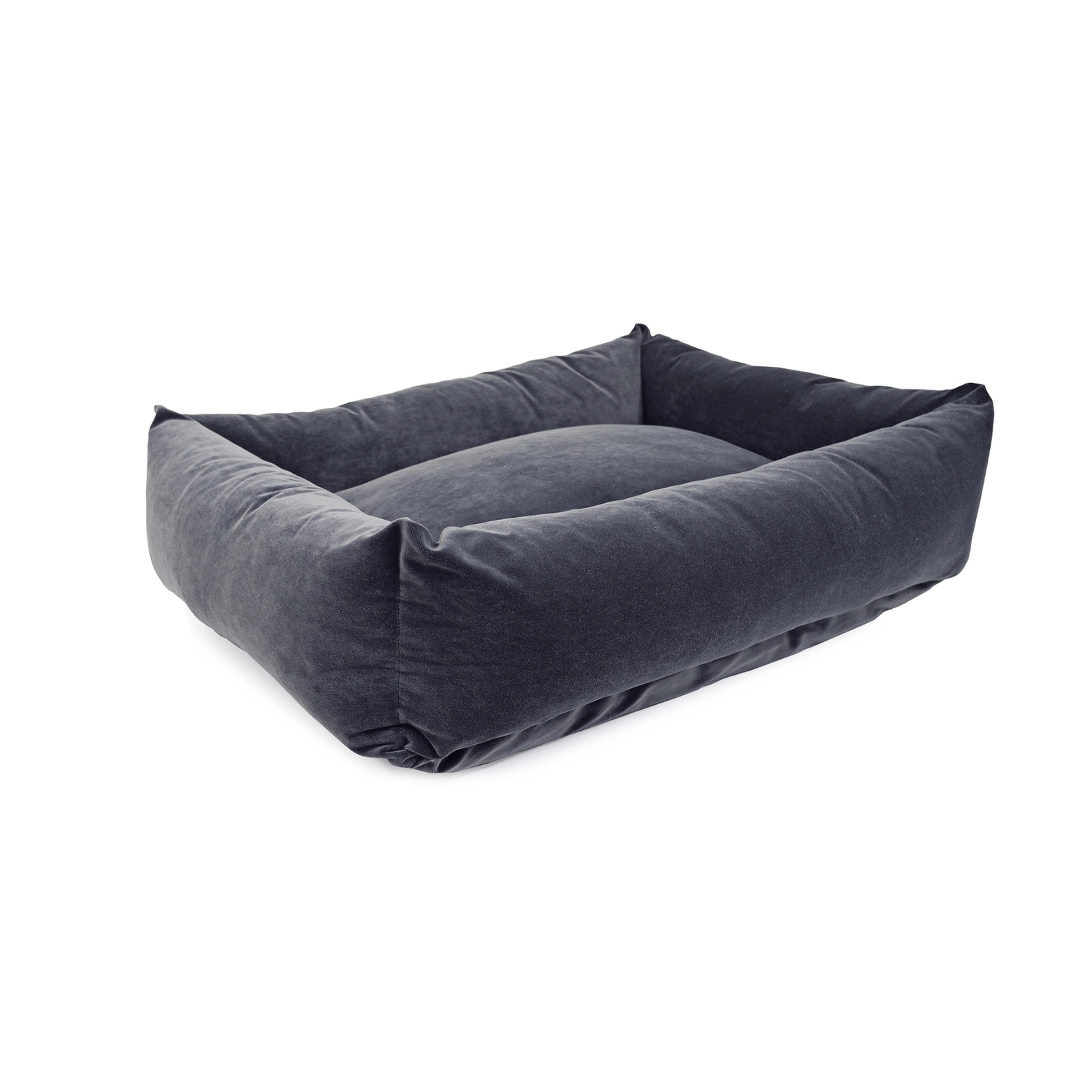 Carolina Pet Company Renewed Velvet Kuddler Dog Bed Dark Grey