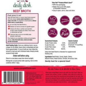 Caru Daily Dish Beef Broth for Dogs & Cats 1.1 lbs - Mutts & Co.