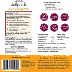 Caru Daily Dish Chicken Broth for Dogs & Cats 1.1 lbs - Mutts & Co.