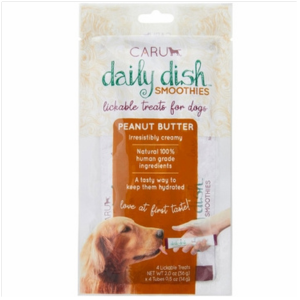 Caru Daily Dish Smoothie Peanut Butter Lickable Dog Treats, 2 oz - Mutts & Co.