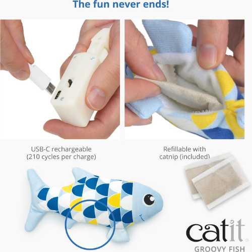 Catit Groovy Fish Catnip Cat Toy
