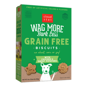 Cloud Star Wag More Bark Less Grain-Free Oven Baked with Chicken & Sweet Potatoes Dog Treats 14 oz - Mutts & Co.
