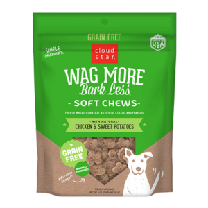 Cloud Star Wag More Bark Less Grain-Free Soft & Chewy with Chicken & Sweet Potato Dog Treats 5 oz - Mutts & Co.