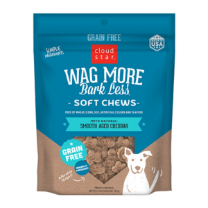 Cloud Star Wag More Bark Less Grain-Free Soft & Chewy with Smooth Aged Cheddar Dog Treats 5 oz - Mutts & Co.