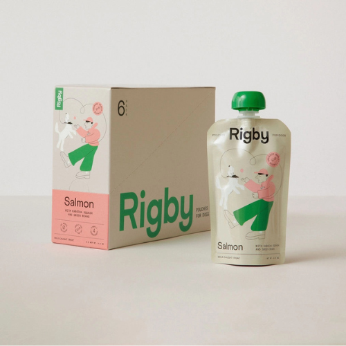 Rigby Salmon Squeeze Pouch Dog Treats 3.5oz Single
