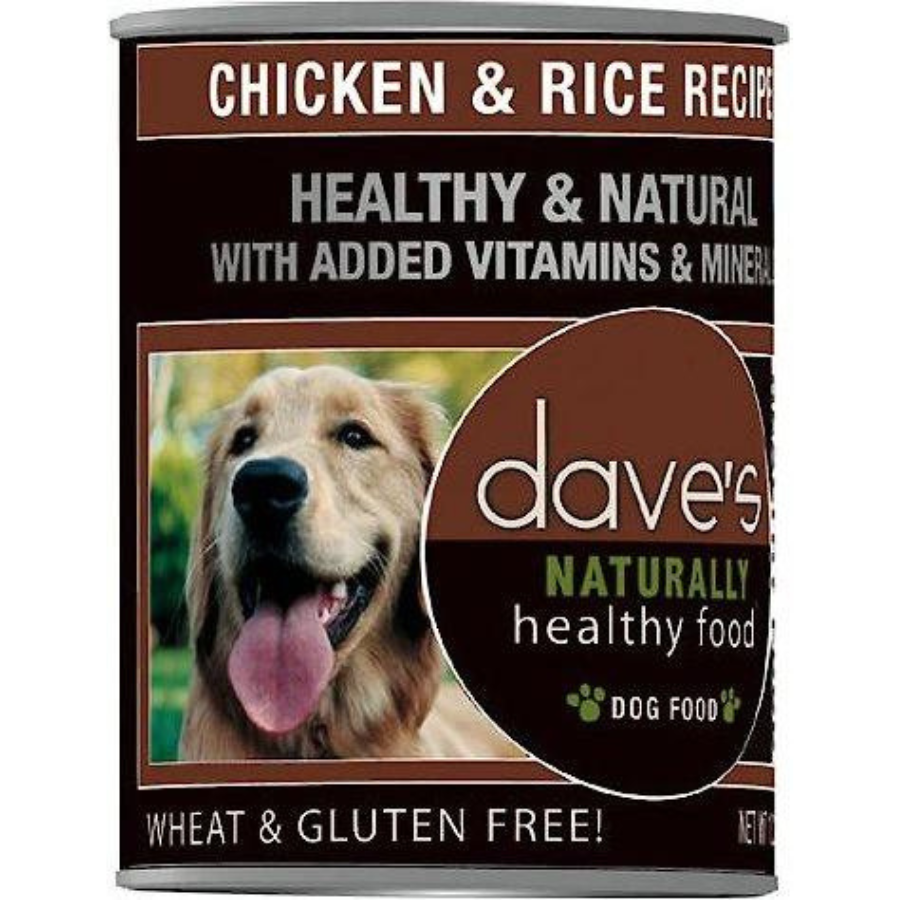 Dave's Pet Food Naturally Healthy Chicken & Rice Recipe Canned Dog Food, 13-oz - Mutts & Co.