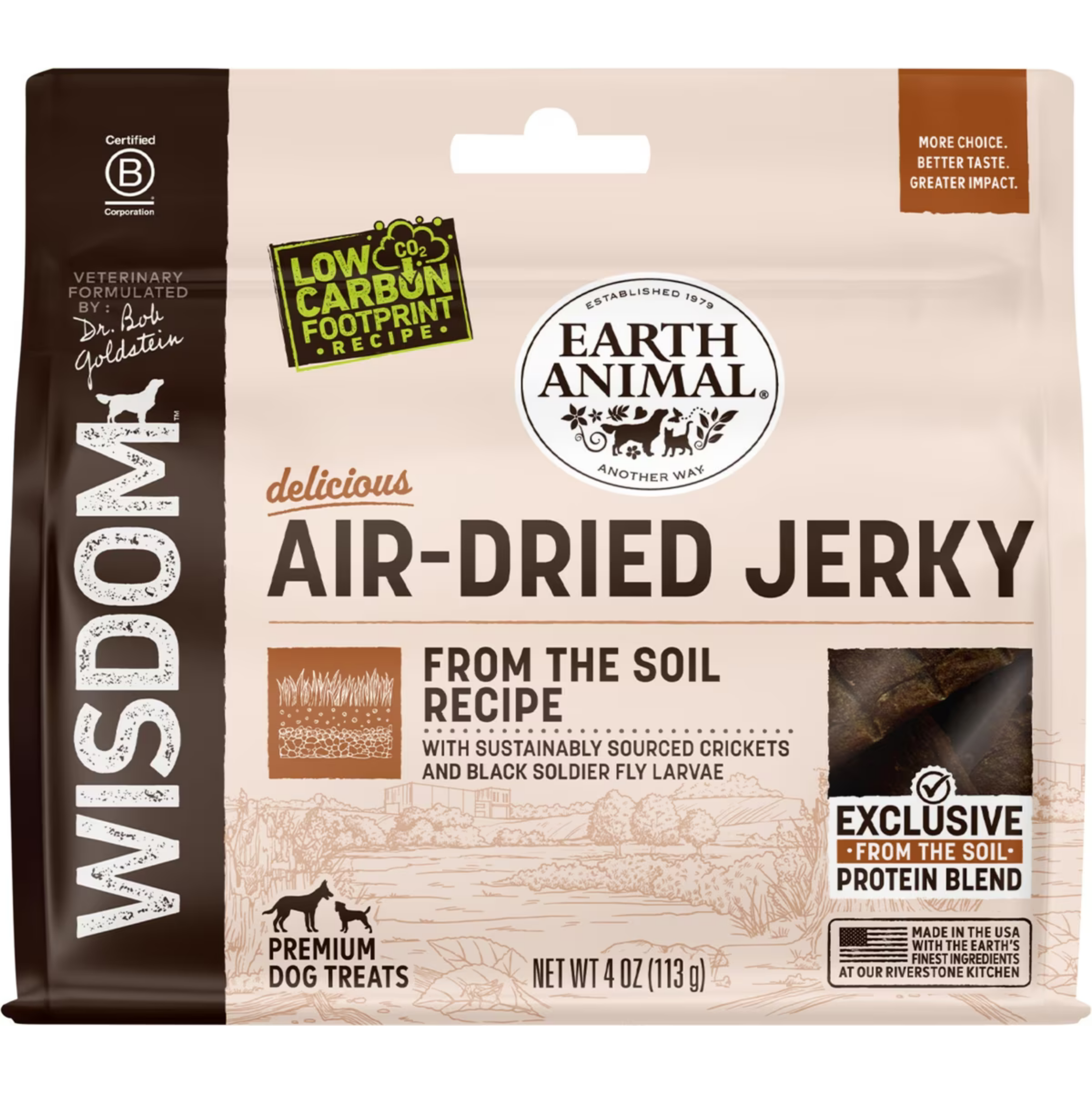 Earth Animal Wisdom Air-Dried Jerky for Dogs From the Soil