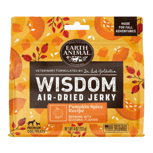 Earth Animal Wisdom Air-Dried Jerky for Dogs Pumpkin Spice 4 oz