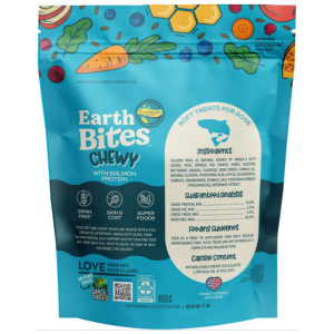 Earthborn Holistic Grain Free EarthBites Salmon Soft & Chewy Treats For Dogs 7oz - Mutts & Co.