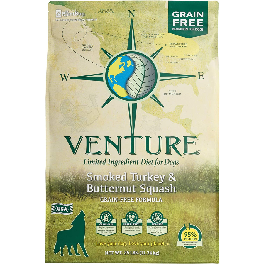 Earthborn Holistic Venture Turkey Meal & Butternut Squash Limited Ingredient Diet Grain-Free Dry Dog Food - Mutts & Co.