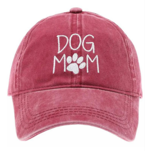 Fashion City Dog Mom Embroidered Cotton Baseball Cap Assorted Colors - Mutts & Co.