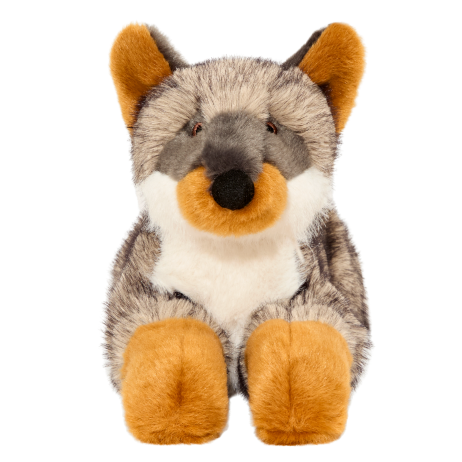 Plush Fluff & Tuff dog toy Sterling Fox front view on a white background