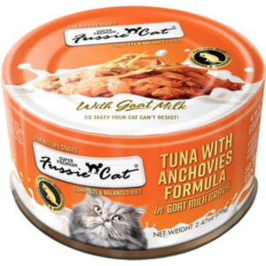 Fussie Cat Premium Tuna with Anchovie in Goats Milk Wet Cat Food, 2.47-oz - Mutts & Co.