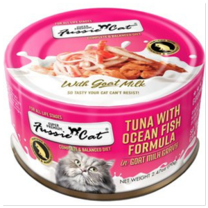 Fussie Cat Premium Tuna with Oceanfish in Goats Milk Wet Cat Food, 2.47-oz - Mutts & Co.