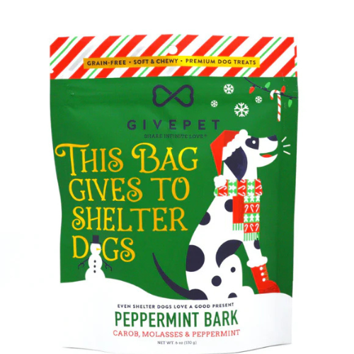 GivePet Peppermint Bark Carob, Molasses & Peppermint Dog Treats, 6 oz