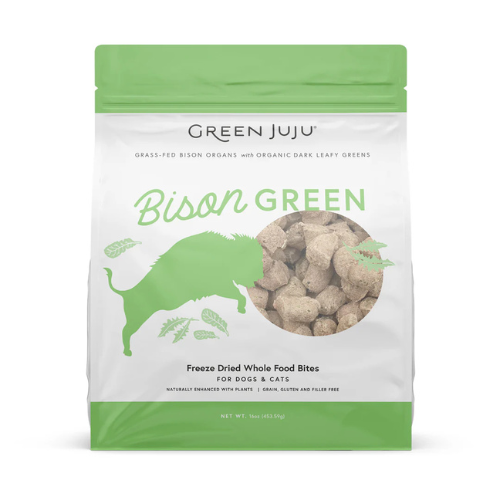 Green Juju Freeze-Dried Bison Bites Topper Dog & Cat Treats