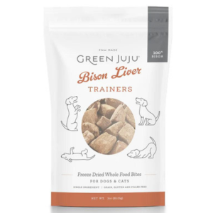 Green Juju Freeze-Dried Bison Liver Trainers Dog Food - Mutts & Co.