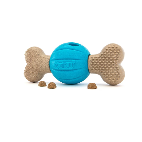 Guru Spin & Chew Bacon Bone Treat Dispensing Dog Toy, Medium