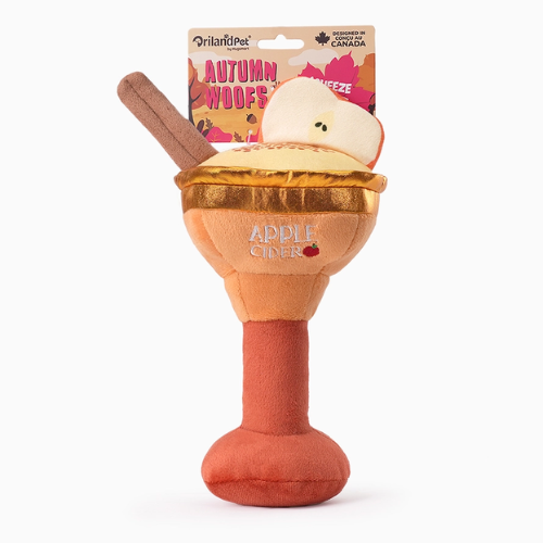 Hugsmart Pet Autumn Woofs Apple Cider Plush Dog Toy