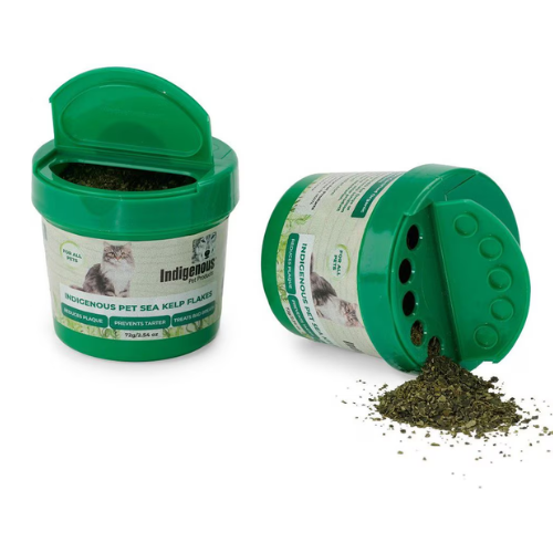 Indigenous Pet Products Organic Sea Kelp Flakes Dental Care Topper Dry Cat Food, 2.54 oz